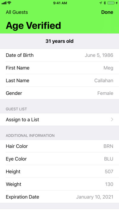 Check ID Scanner - Scan Results