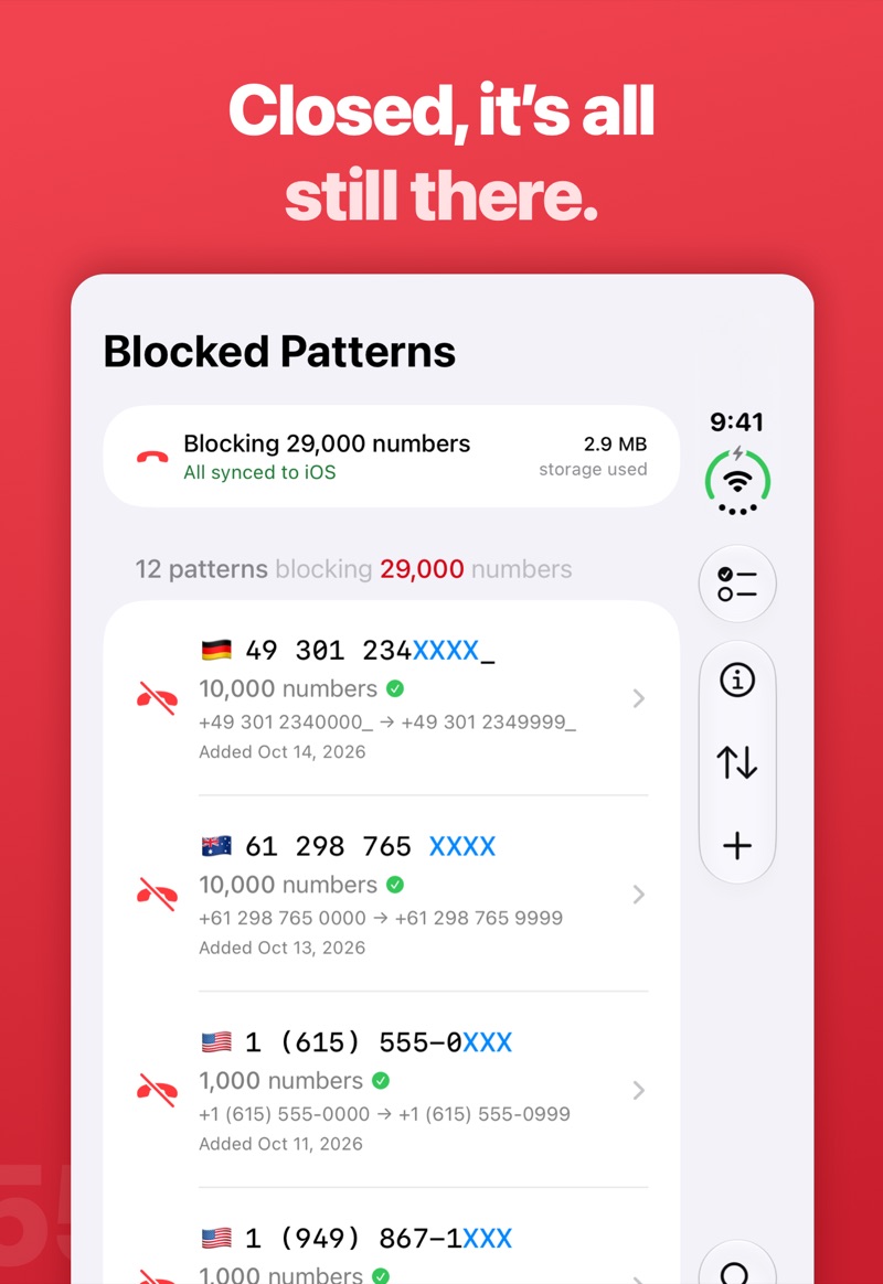 iPhone Duo outer display: the pattern list